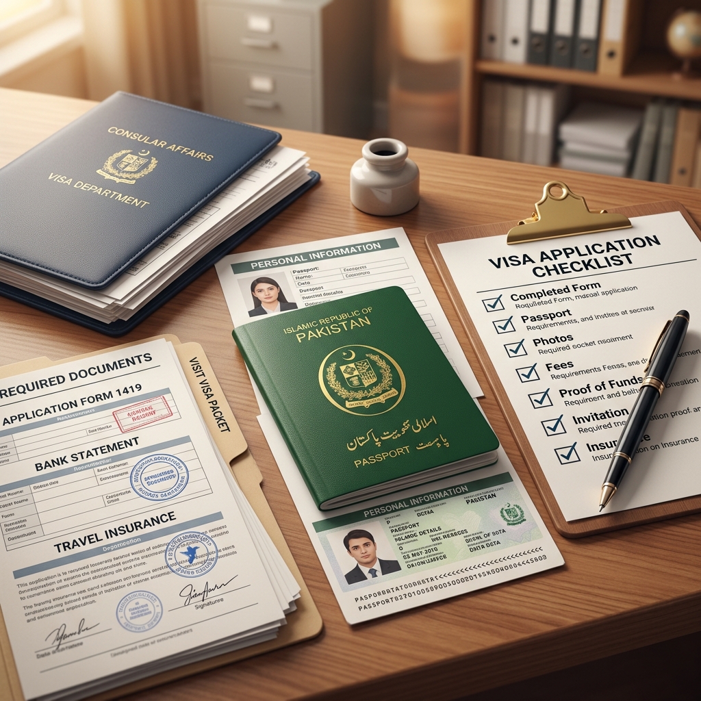Visa Document Indexing Illustration